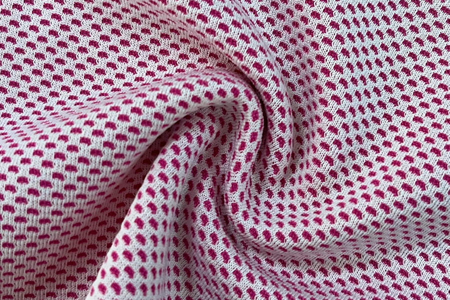 BCX-N0622: Polyester Nylon Full Cold Feeling Two-Color Jacquard Mesh Honeycomb Fabric